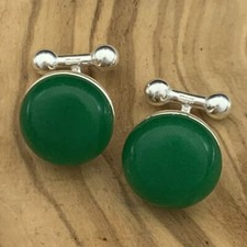 New Handmade Cufflinks Green