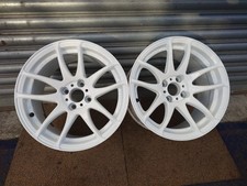Work Kiwami 15x8 4x100 ET5 White Pair Wheels