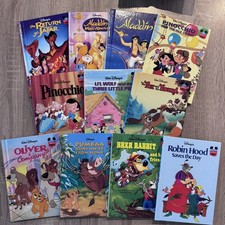 11 Walt Disney Children’s Books, inc Aladdin, Robin Hood, Pinocchio, Brer Rabbit