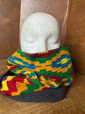 Women's Kente Fabric Colour Infinity Scarf Snood Scarf Neck Warmer