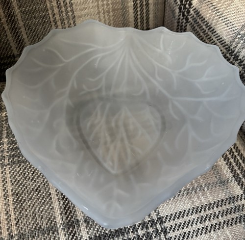 Bagley blue frosted glass leaf - bagley,