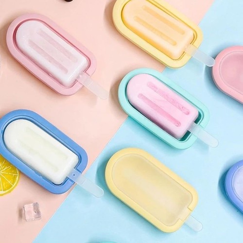 4pcs silicone ice lolly moulds - silicone,