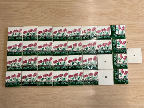 Antique ceramic tile old - ceramic,