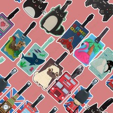 Premium PVC Luggage Tags | Cute Suitcase ID Labels | Travel Bag Accessories