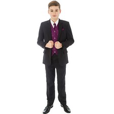 Boys Black Suit 5 Piece