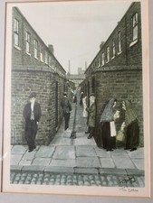TOM DODSON Framed Back Street Bookie Signed Print  Limited Edition 195/850 1974