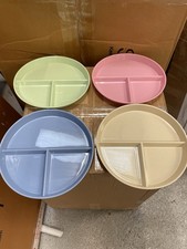 Plastic Plates Split Colours