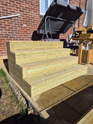 Solid pine wooden decking - wooden,