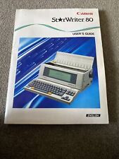 Canon Starwriter 80 Users