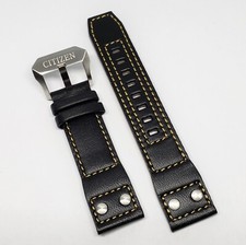 Original Citizen NightHawk 22mm BX1010-02E Black Leather Watch Band Strap