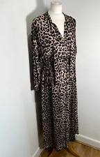 ALL SAINTS KRISTEN LEPPO DRESS Medium M VGC maxi animal print chiffon