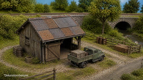 Scale corrugated metal roof - corrugated,