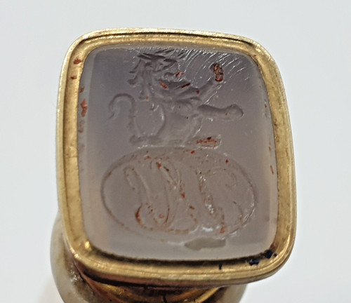 Art nouveau wax seal stamp - wax,