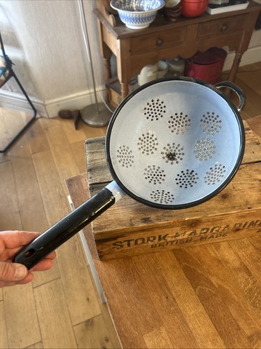 Vintage pale grey large enamel - vintage,