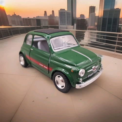 Kinsmart fiat 500 green - kinsmart,