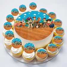 Toy Story Woody Figures  Personalised Edible Print Cake Cupcake Toppers