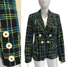 Topshop Plaid Tweed Blazer
