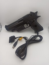 Sony PlayStation 1 2 PS1 PS2 Light Gun Pistol W/ Recoil G-Con Desert Eagle
