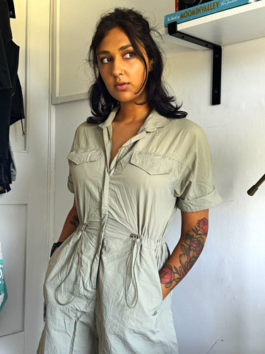 Women light khaki - light, collared