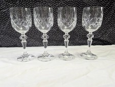set of 4 Good Cut Crystal Wine