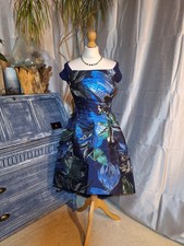 *  Coast Dress Size 16 Blue Ballgown Classic Floral Wedding Occasions