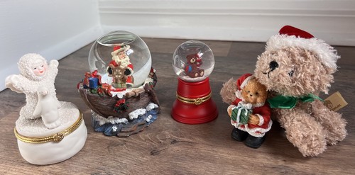 Vintage christmas snow globes - christmas,