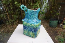 Vase Bay 79 25 H 25 W 14/14 1960s Green Turquoise Bodo Mans