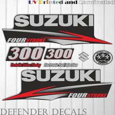 Suzuki 300 hp Four Stroke outboard engine decal sticker set kit reproduction
