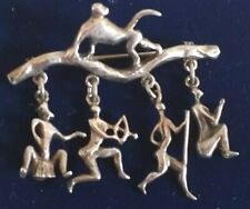 BROOCH South Africa Tribal Sterling Silver Brooch very unusual  EXCELLENT RARE
