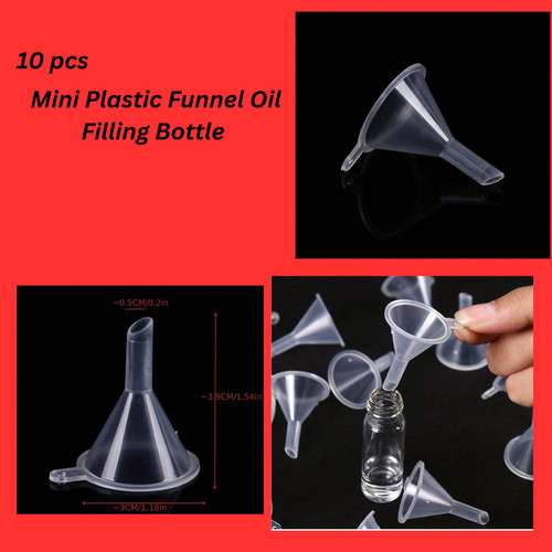 10x mini plastic funnel oil - 10x,