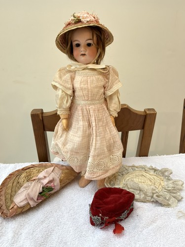 Antique bisque head doll - bisque,