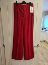 Zara Red High Waisted Tailored