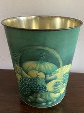 Vintage Waste Paper Bin Green