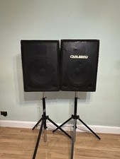 Full PA system ProSound 1000W Amplifier and 2x Carlsbro 400W Speakers with cable