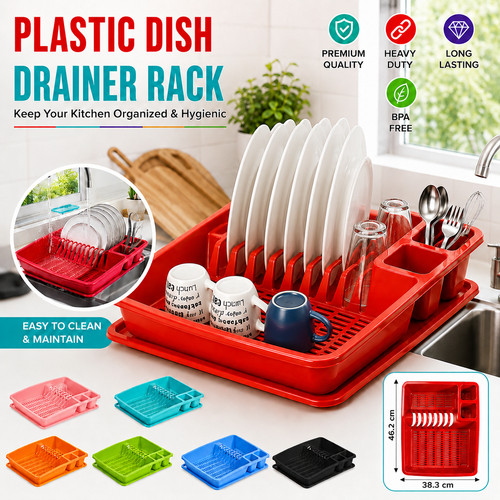 Plastic dish drainer rack with - rack,