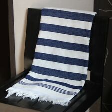 Navy Striped Beach Towel ,Super Soft , Bath sun lounger towel , W100 XL160 cm