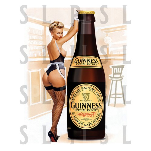 Guinness bottle pin metal - guinness, up