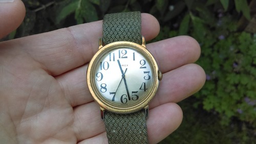 1970s gold plated timex