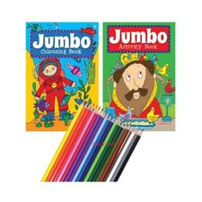 KIDS A4 Jumbo Activity Colouring Book Books Pencils OVER 144 PAGES CHILDREN