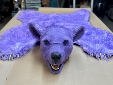Purple Bear Skin Area Rug With