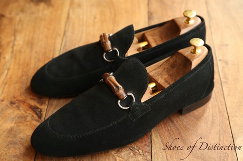 Gucci black suede leather - black,