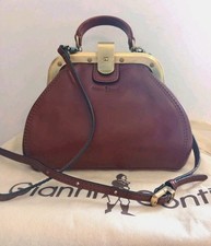 Gianni Conti  Bag Tan Leather Gladstone Detachable Strap Dust Bag Brand New 