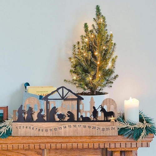 Wooden nativity advent - wooden,