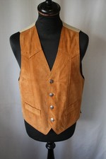 Vintage Universal Suede western waistcoat vest size medium rockabilly biker