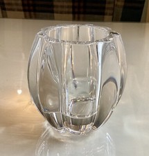 RCR Crystal & Light Tulip Votive Candle Holder 24% Lead Crystal Italy Heavy