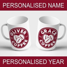 FUNNY PERSONALISED MUG cup costa coffee tea gift present birthday idea