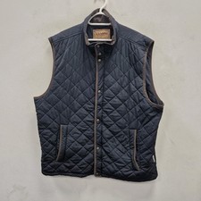 Schoffel Barrowden Country Diamond Quilted Midnight Navy Gilet Vest Size Uk 50