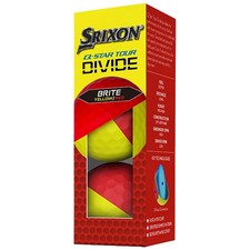 Srixon Q Star Tour Divide Golf Balls Red Blue Orange + Yellow 3 Ball Pack Gift