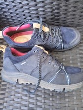 Clarks Trigenic Womens Goretex Walking Hiking Shoes Size UK 6.5 D Blue Suede