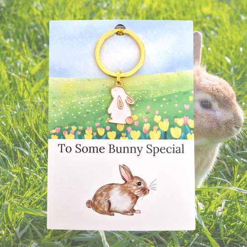 Bunny rabbit keyring - bunny,